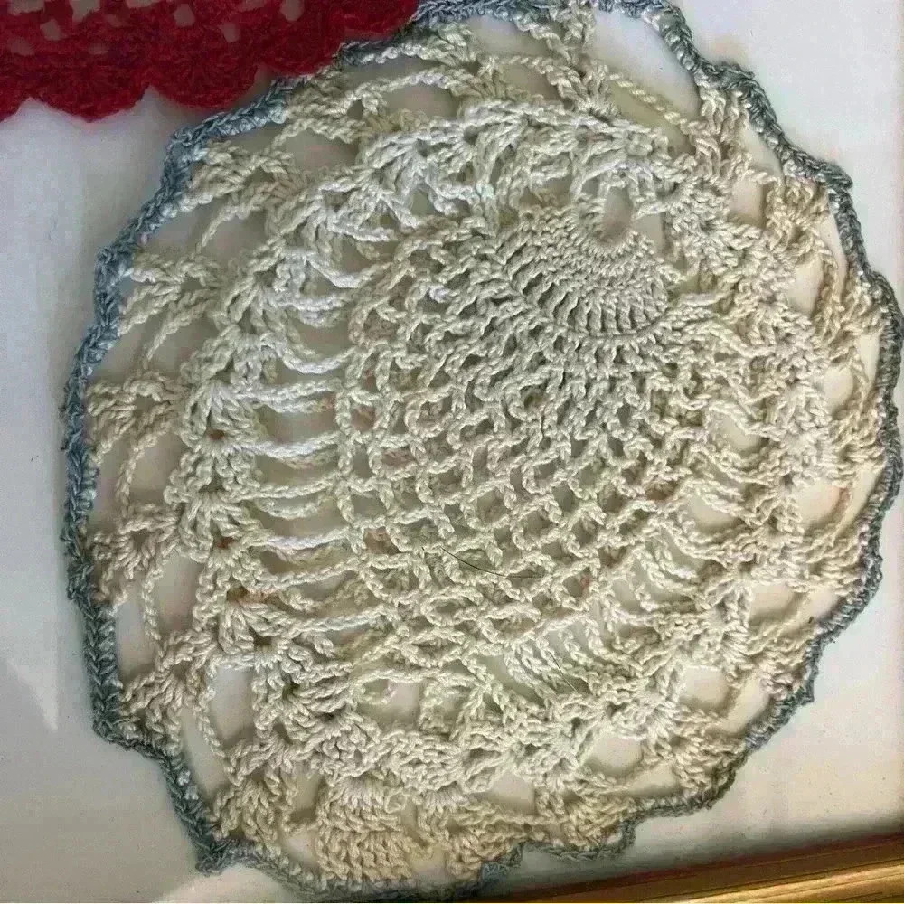 Framed Handmade Doilies - Picture 3 of 7
